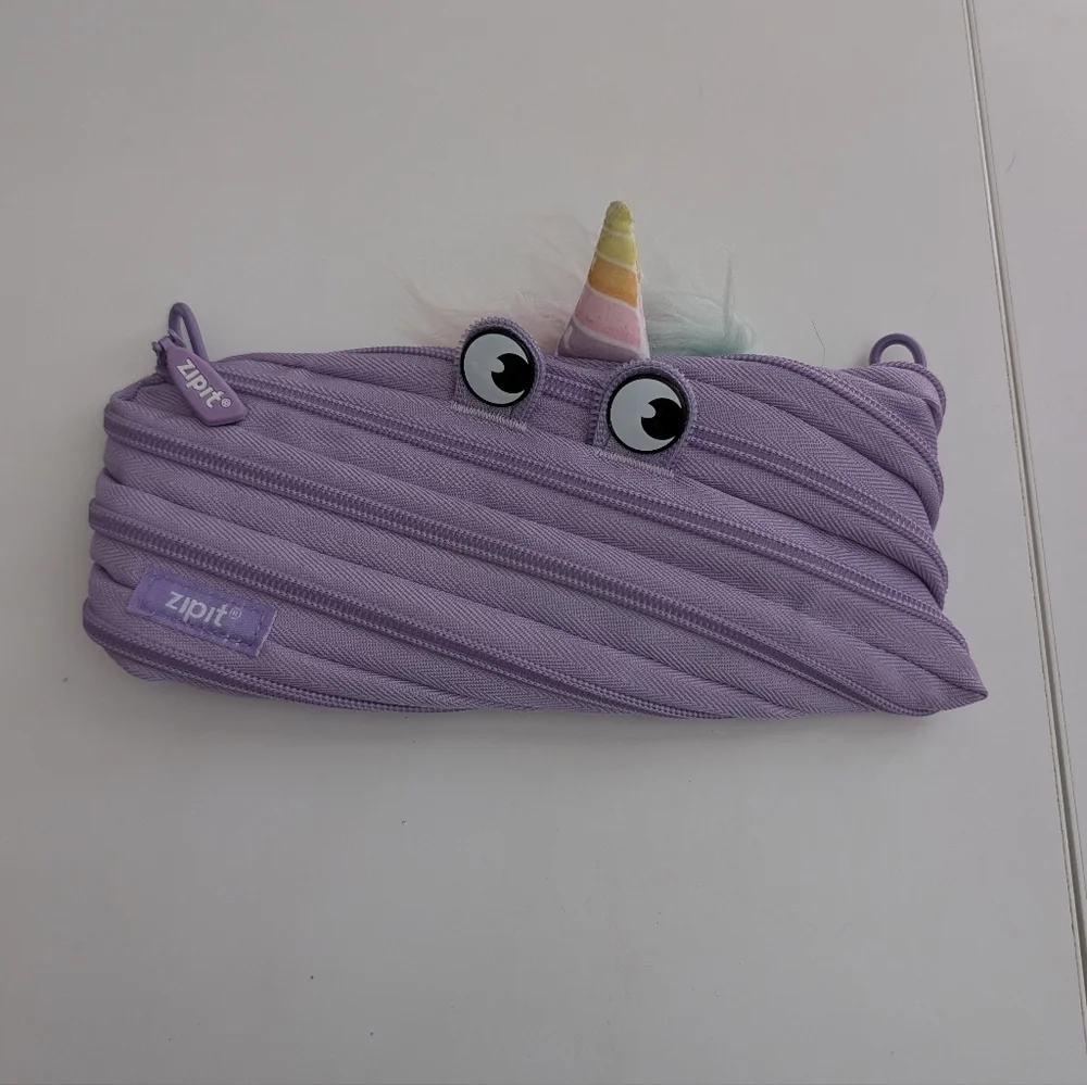 Purple Unicorn Zip It Pencil Pouch